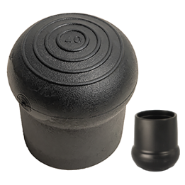 Embouts Diam int. 30 Ht. 39 mm - Base renforcée - PVC souple Noir