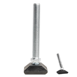 Pied réglable dim 30x20 Tige M10 Ht 45 mm inclinable 24° 400 kg maxi
