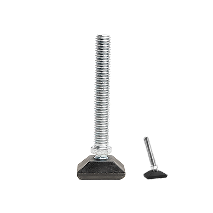 Pied réglable dim 30x20 Tige M10 Ht 60 mm inclinable 24° 400 kg maxi