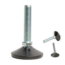 Pied réglable diam 46 Tige M10 Ht 70 mm inclinable 21° 400 kg maxi