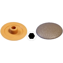 Cache vis Hexagonale Creuse diam ext. 4,2 Col. 18 H 2,9 mm - Couleur