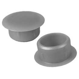 Caps à dessus plat Diam ext. 5,5 Col. 8 Ht. 5,6 mm - PE Gris