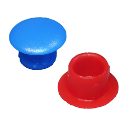 Caps à dessus plat Diam ext. 5 Col. 8 Ht. 5 mm - PE Couleur