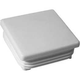 Embouts carrés pour tube Ext. 25,4x25,4 mm - Ep. 1,2-3,2 - Blanc