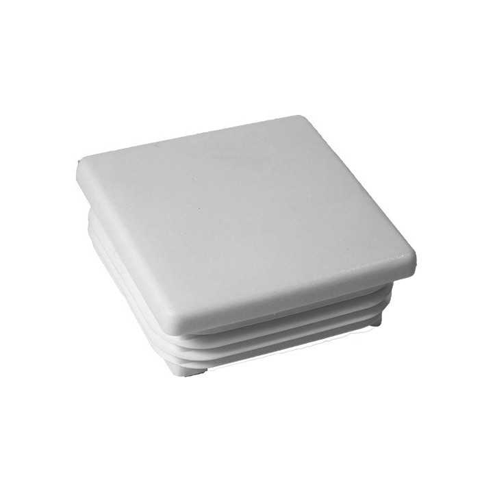 Embouts carrés pour tube Ext. 50,8x50,8 mm - Ep. 1,2-3,2 - Blanc