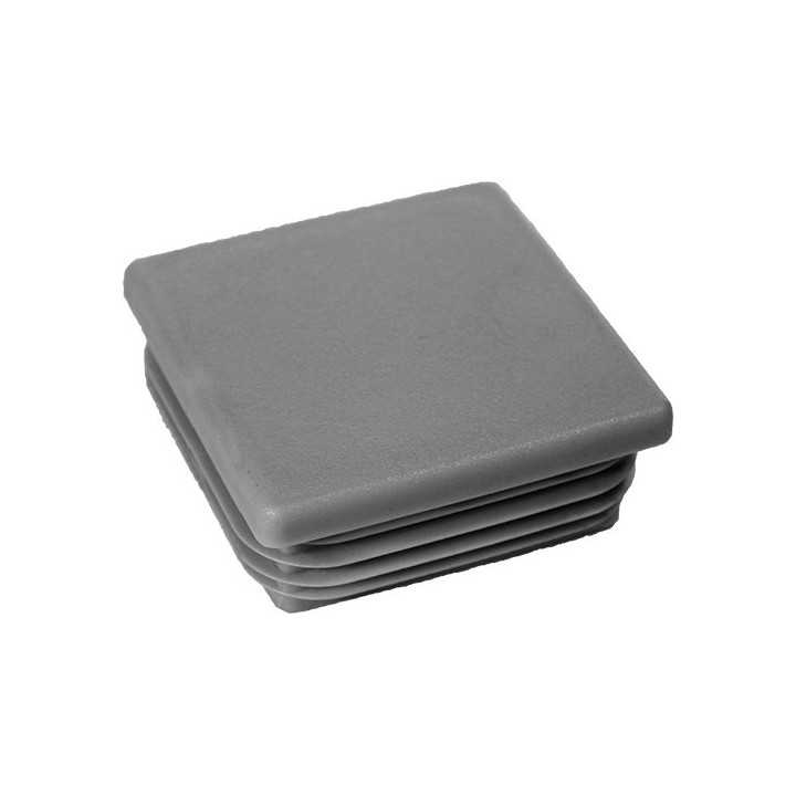 Embouts carrés pour tube Ext. 80x80 mm - Ep. 3-5 - Gris