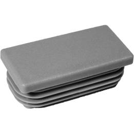 Embouts rectangulaires pour tube Ext. 120x60 mm - Ep. 2-5 - Gris