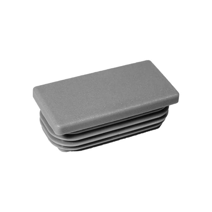 Embouts rectangulaires pour tube Ext. 120x60 mm - Ep. 2-5 - Gris
