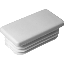 Embouts rectangulaires pour tube Ext. 120x60 mm - Ep. 2-5 - Blanc