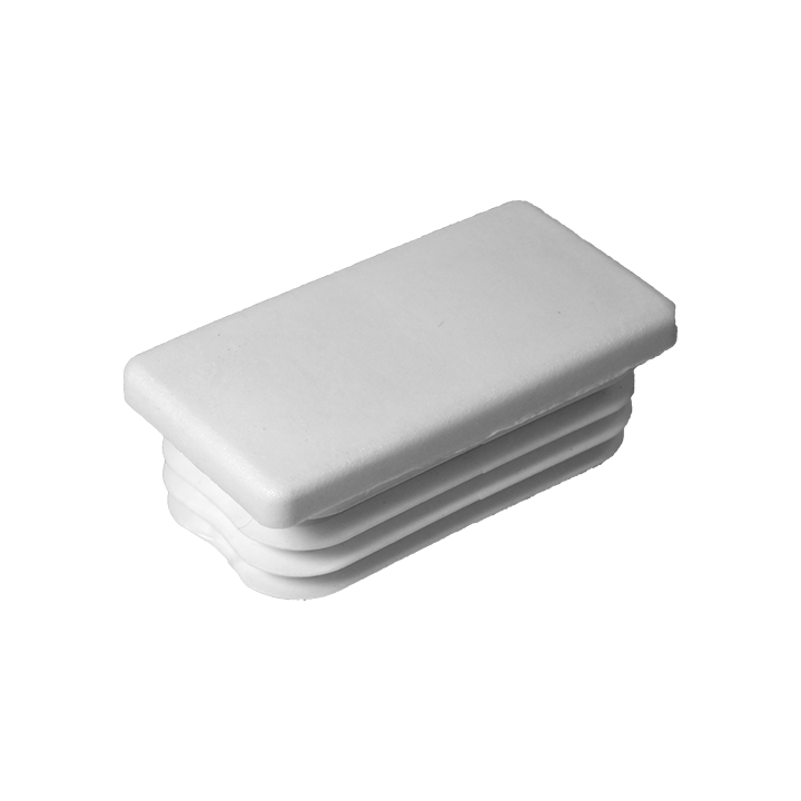 Embouts rectangulaires pour tube Ext. 120x60 mm - Ep. 2-5 - Blanc