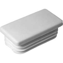 Embouts rectangulaires pour tube Ext. 50x35 mm - Ep. 1-3.5 - Blanc