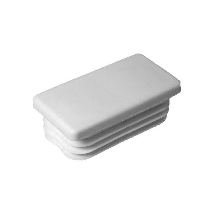 Embouts rectangulaires pour tube Ext. 50x40 mm - Ep. 0.8-3 - Blanc