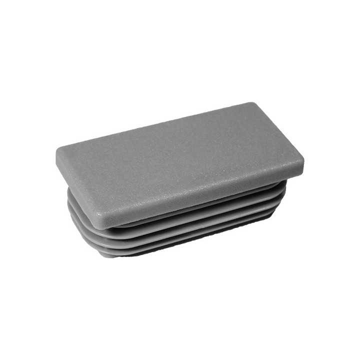 Embouts rectangulaires pour tube Ext. 60x30 mm - Ep. 1-3 - Gris