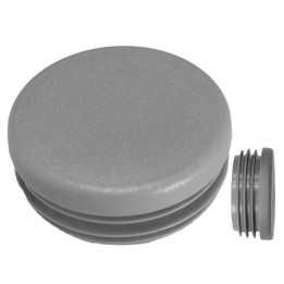 Embouts ronds pour tube Ext. 48,4 mm Ep. 2,5-5,2 - Gris
