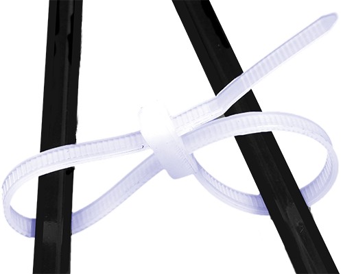 Lien et collier de serrage plastique – Double tête - Noir