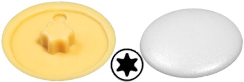Cache-vis – Tête de vis TFP Torx plate