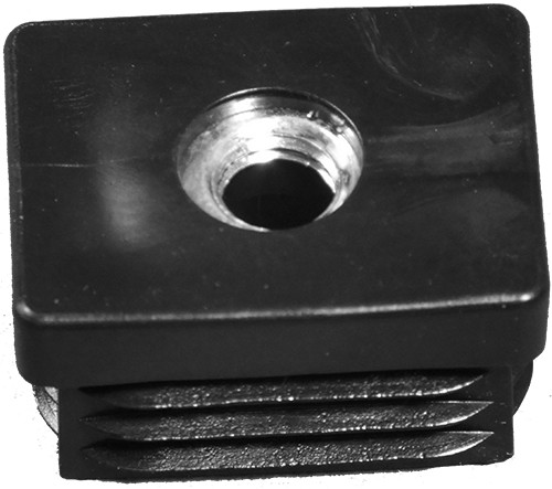 Embout à ailette rectangle – Filetage métallique surmoulé