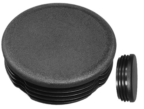 Embout à ailettes rond plat - Noir