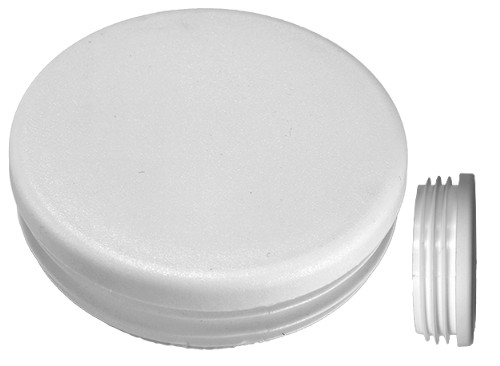 Embout à ailettes rond plat - Blanc