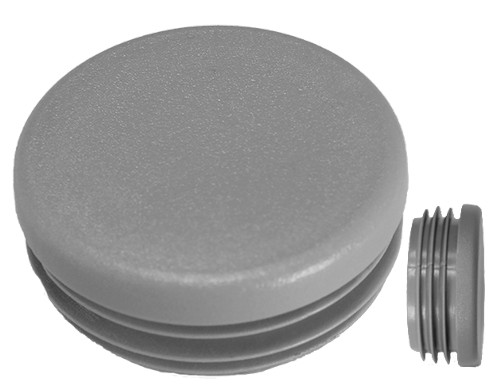 Embout à ailettes rond plat - Gris