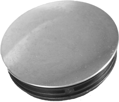 Bouchon à ailettes rond à surface chromé