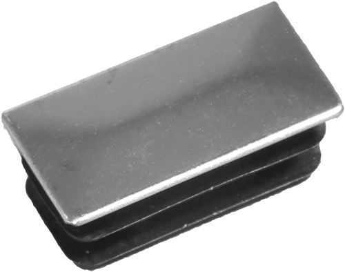 Bouchon à ailettes rectangle surface chromé