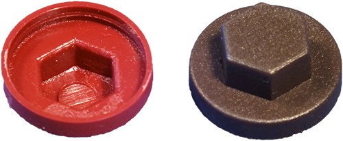 Cache-écrou hexagonal et rondelle - Autre couleur
