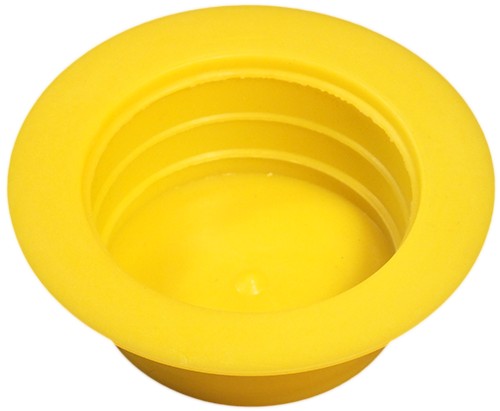 Bouchon conique large collerette jaune