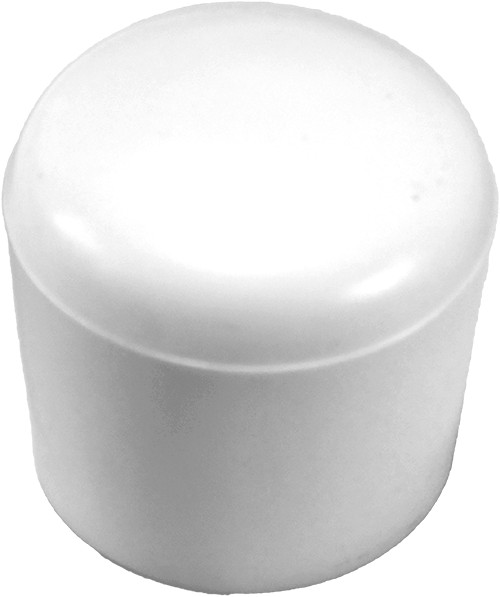 Embout recouvrant rond PVC et PE – Hauteur standard - Blanc