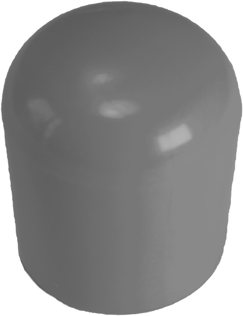 Embout recouvrant rond PVC et PE – Hauteur standard - Gris