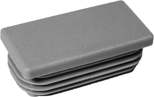 Embout à ailettes rectangle - Gris